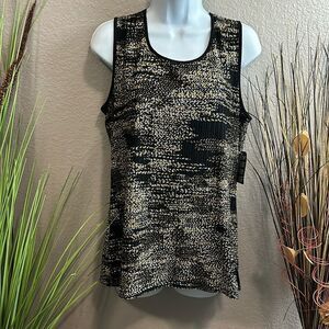 #100 KASPER stretchy sleeveless knit tank size large NWT